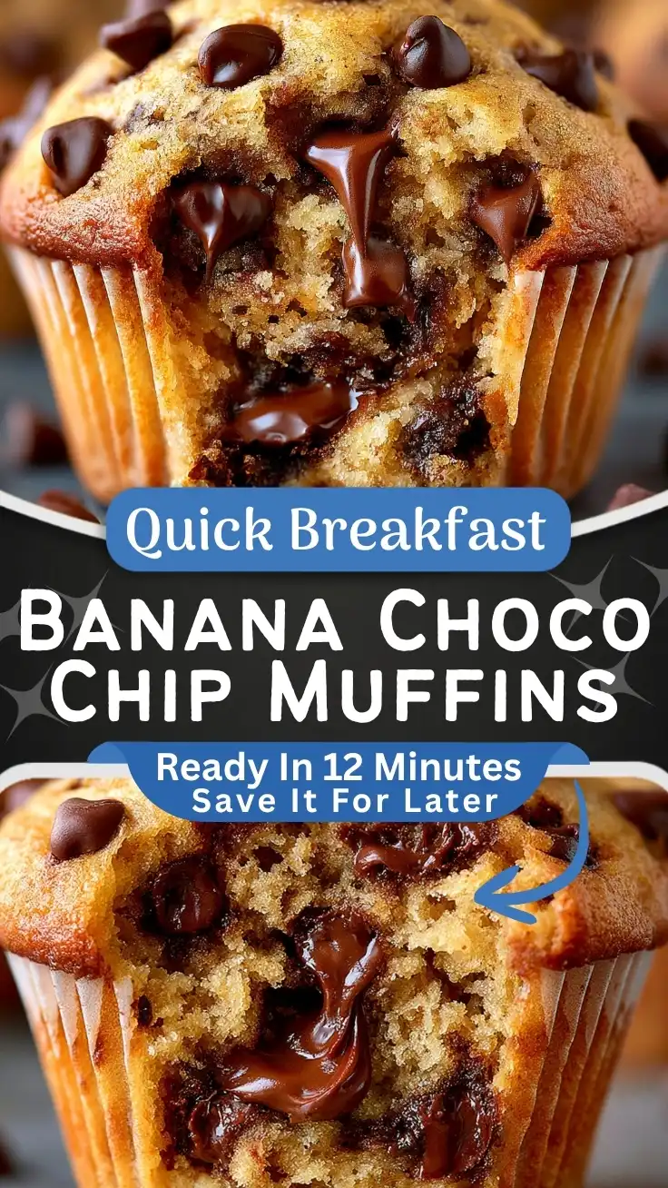 Delicious Banana Chocolate Chip Muffins