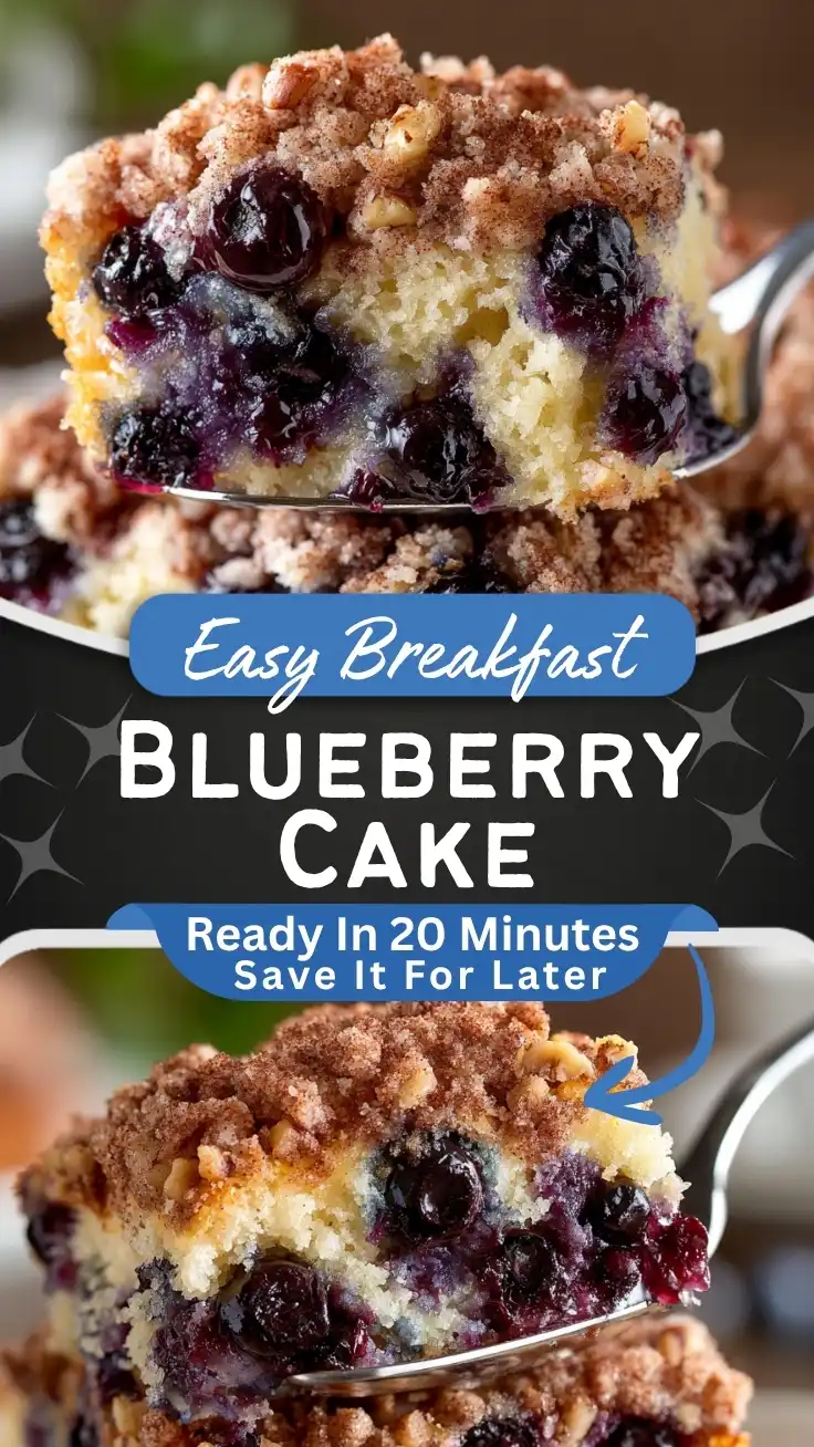 Easy Homemade Blueberry Breakfast Cake