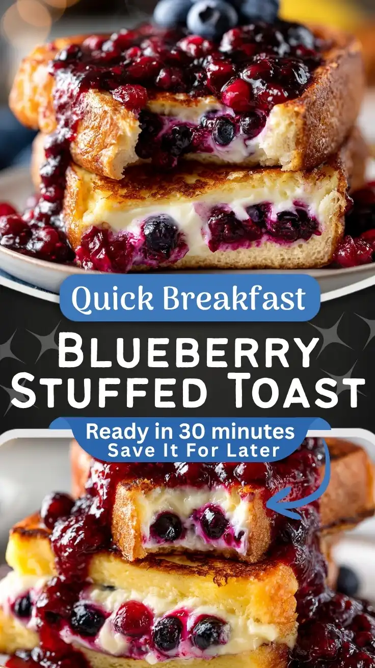 Easy Blueberry Stuffed French Toast
