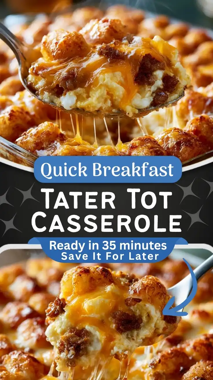Easy Breakfast Tater Tot Casserole