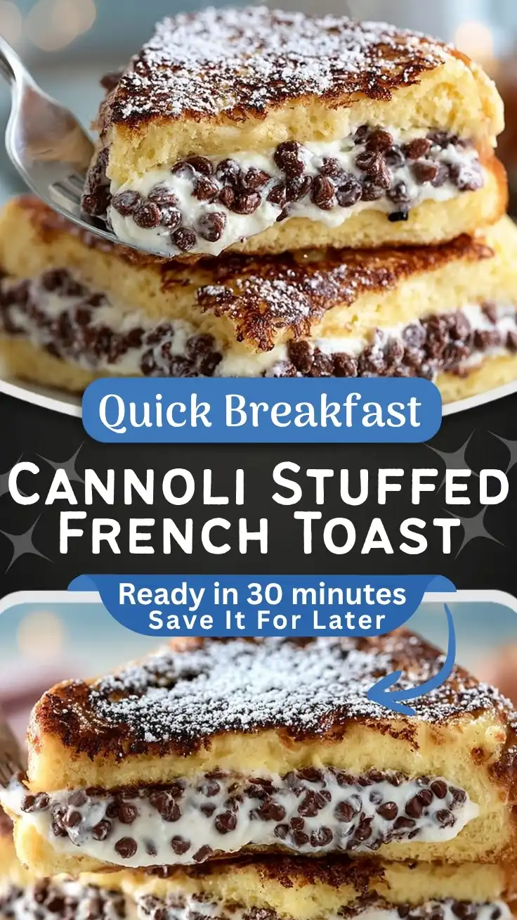 Delicious Cannoli Stuffed French Toast