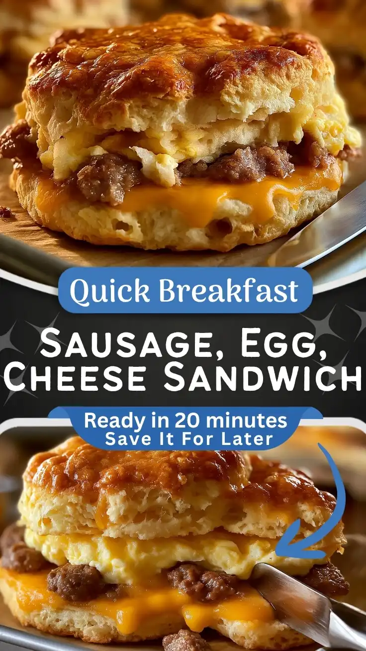 Classic Beef Sausage Egg and Cheese Sandwich