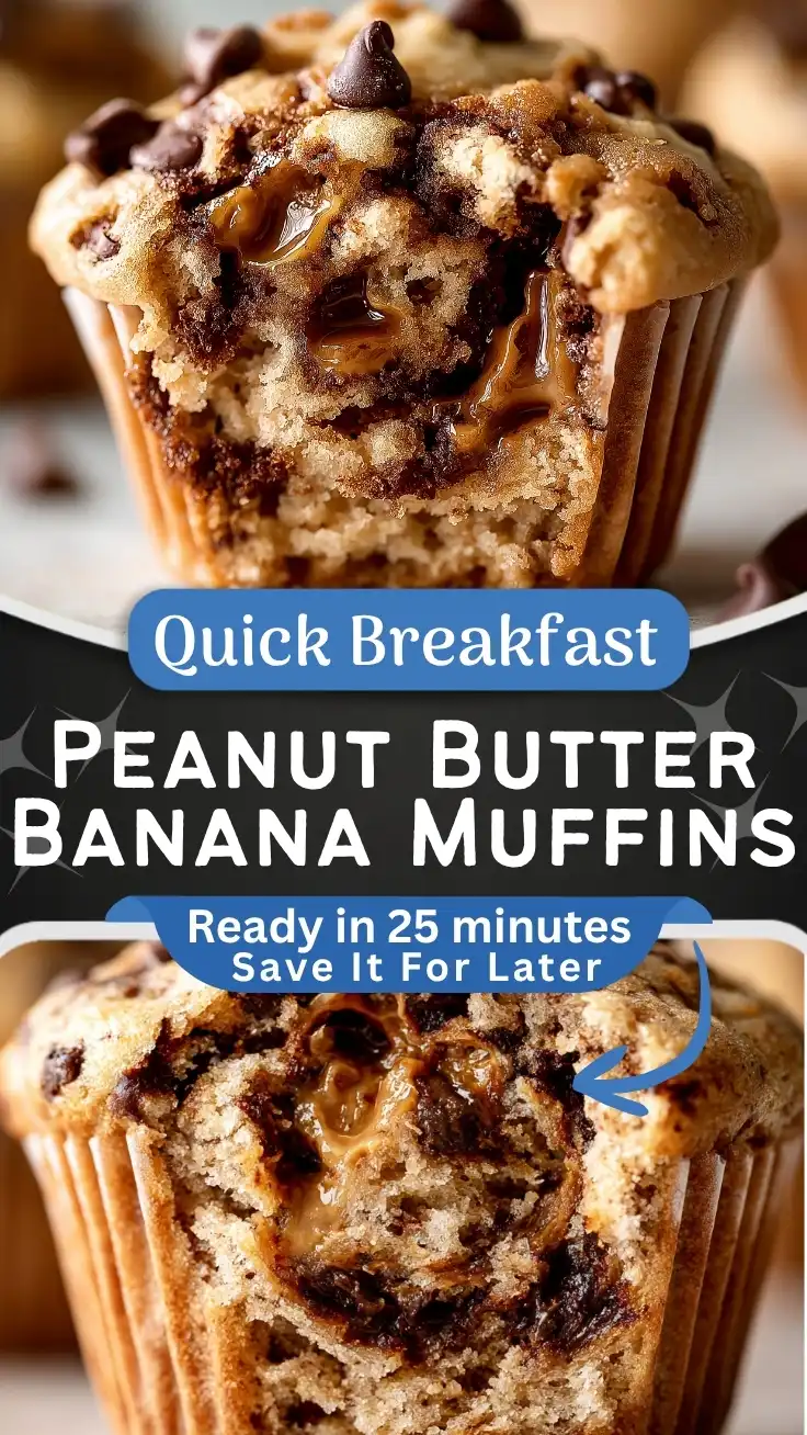 Easy Healthy Peanut Butter Banana Muffins