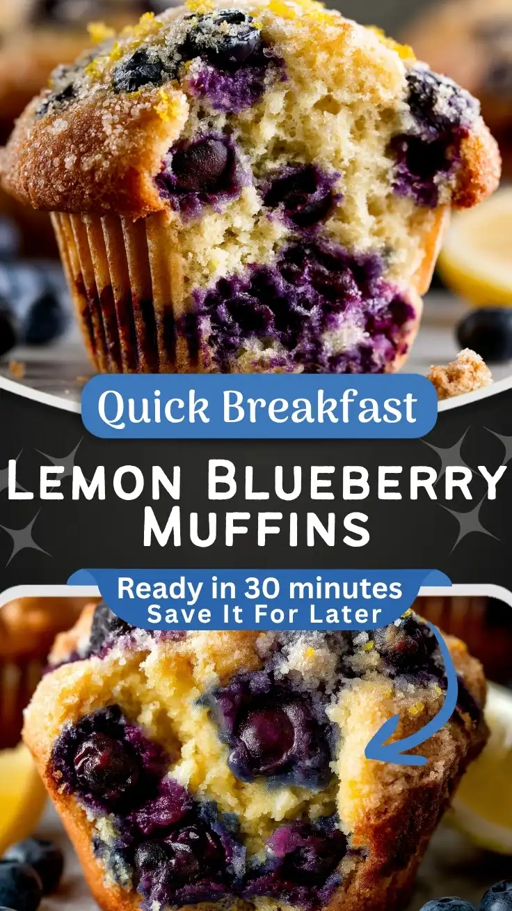 Easy Lemon Blueberry Muffins